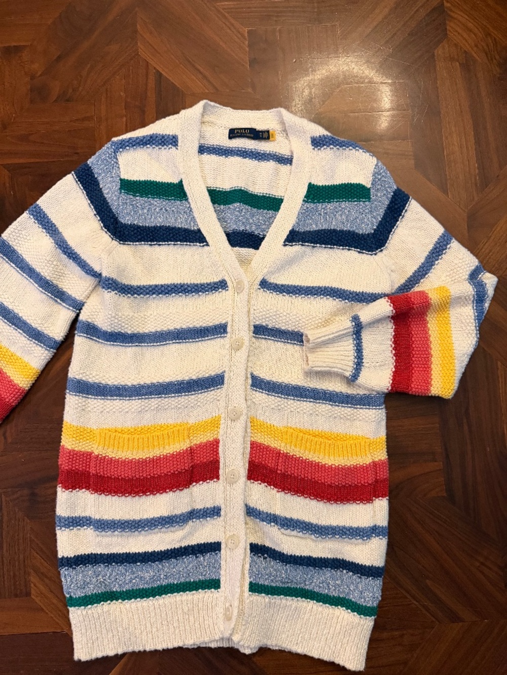 Polo Ralph Lauren Rainbow Striped Cardigan